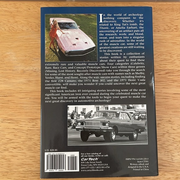Lost Muscle Cars Book-Hardcover with jacket-GUC - Picture 2 of 15